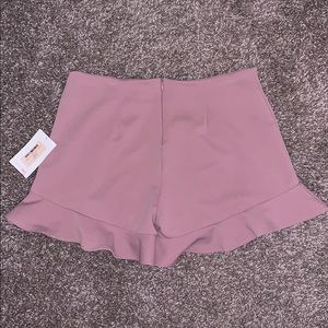 Blush flare shorts